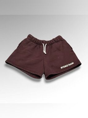 Ryoko Rain Brown Heavyweight Cotton Sweatshorts